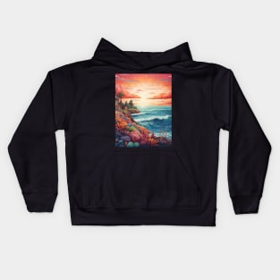 Ocean At Sunset Kids Hoodie